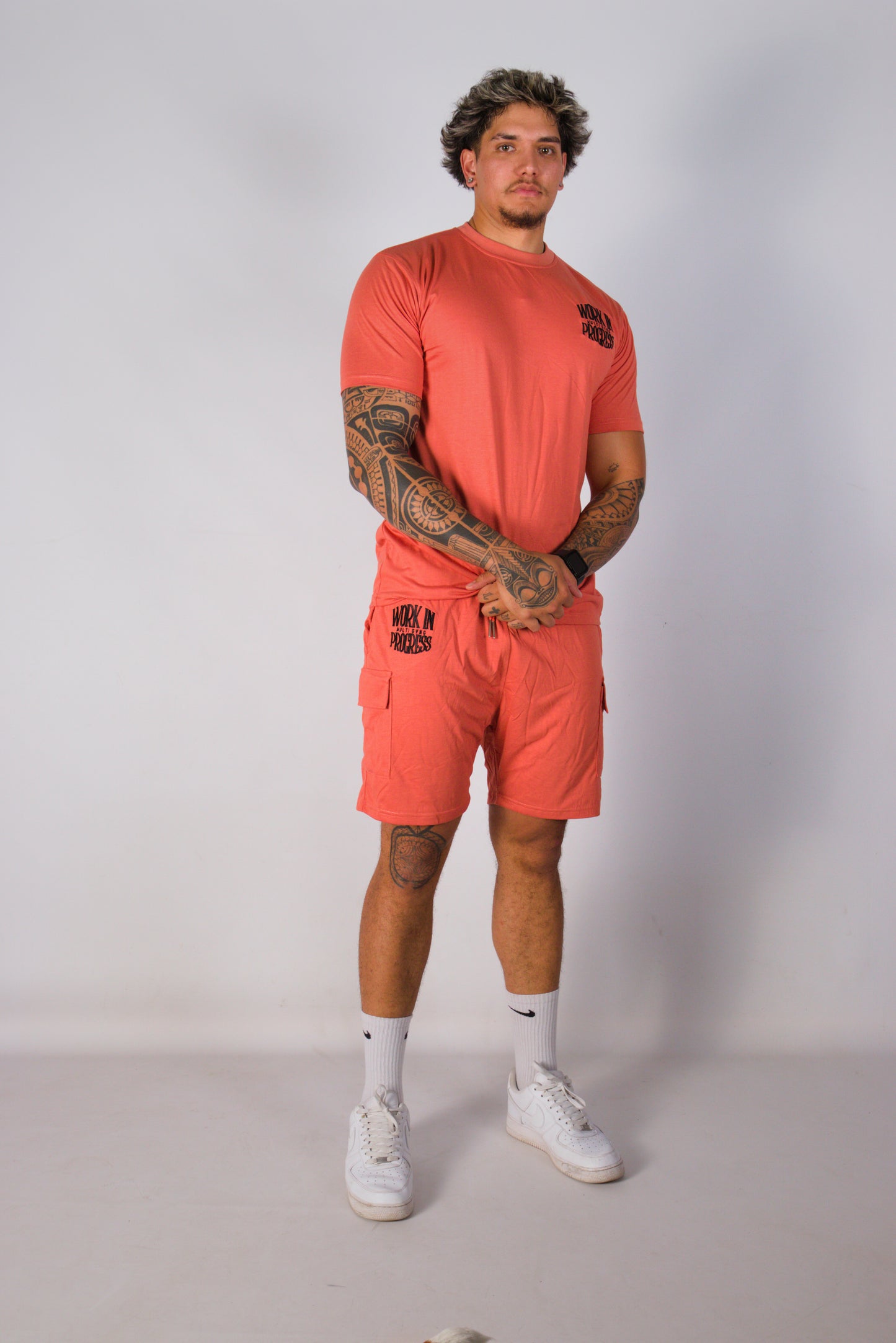 ENSEMBLE T-SHIRT SHORT WIP SABLIER ROUGE