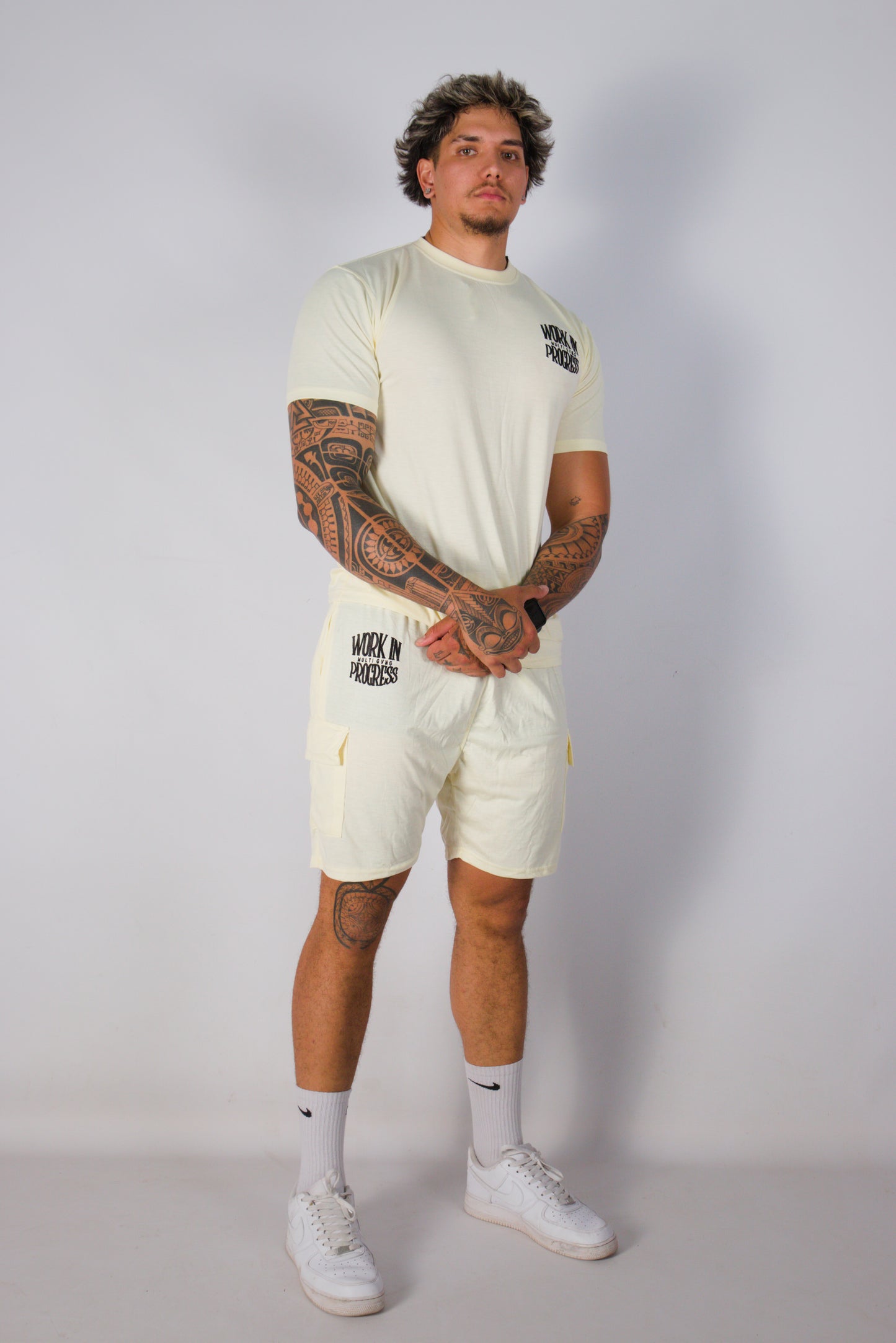 ENSEMBLE T-SHIRT SHORT MULTI GVNG BLANC