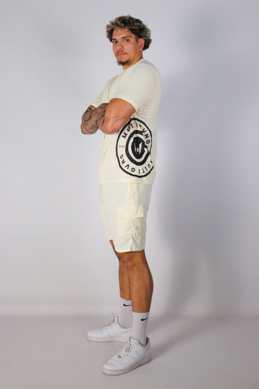 ENSEMBLE T-SHIRT SHORT MULTI GVNG BLANC