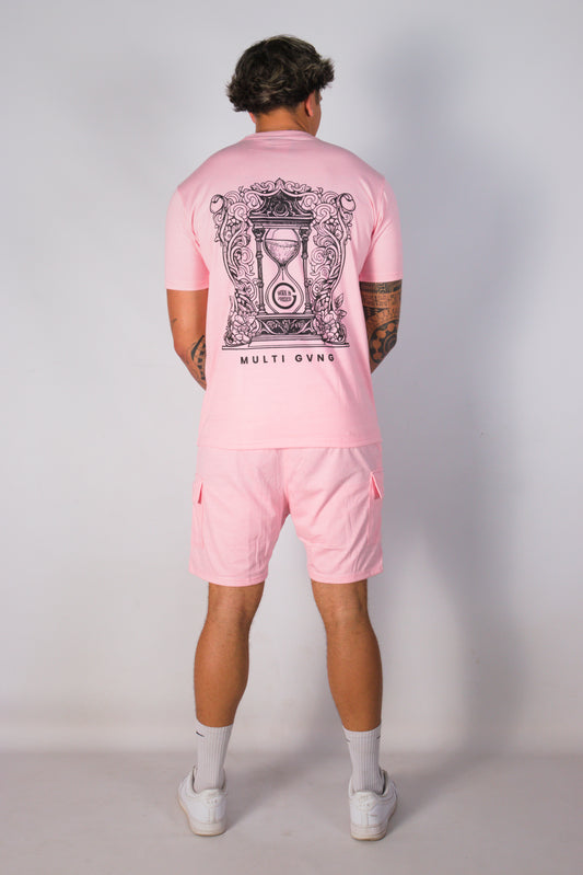 ENSEMBLE T-SHIRT SHORT WIP SABLIER ROSE