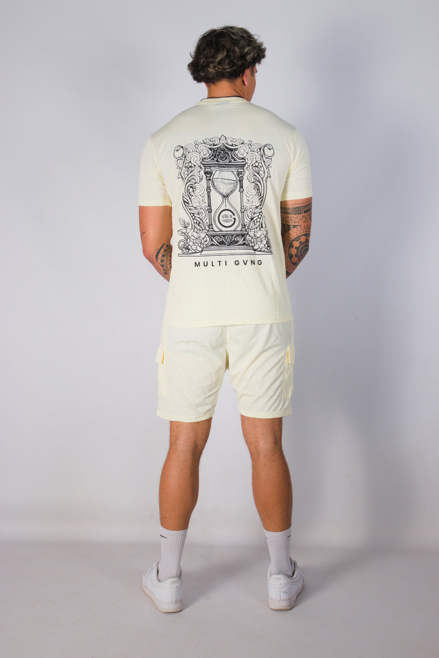 ENSEMBLE T-SHIRT SHORT WIP SABLIER BLANC