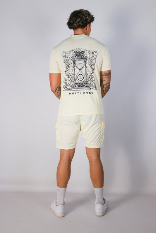 ENSEMBLE T-SHIRT SHORT WIP SABLIER BLANC