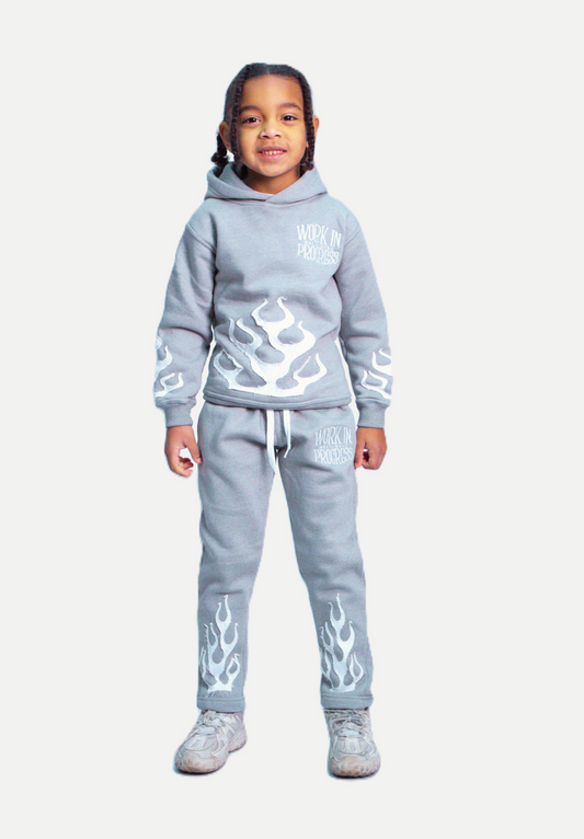 ENSEMBLE FLAMME KIDS GRIS