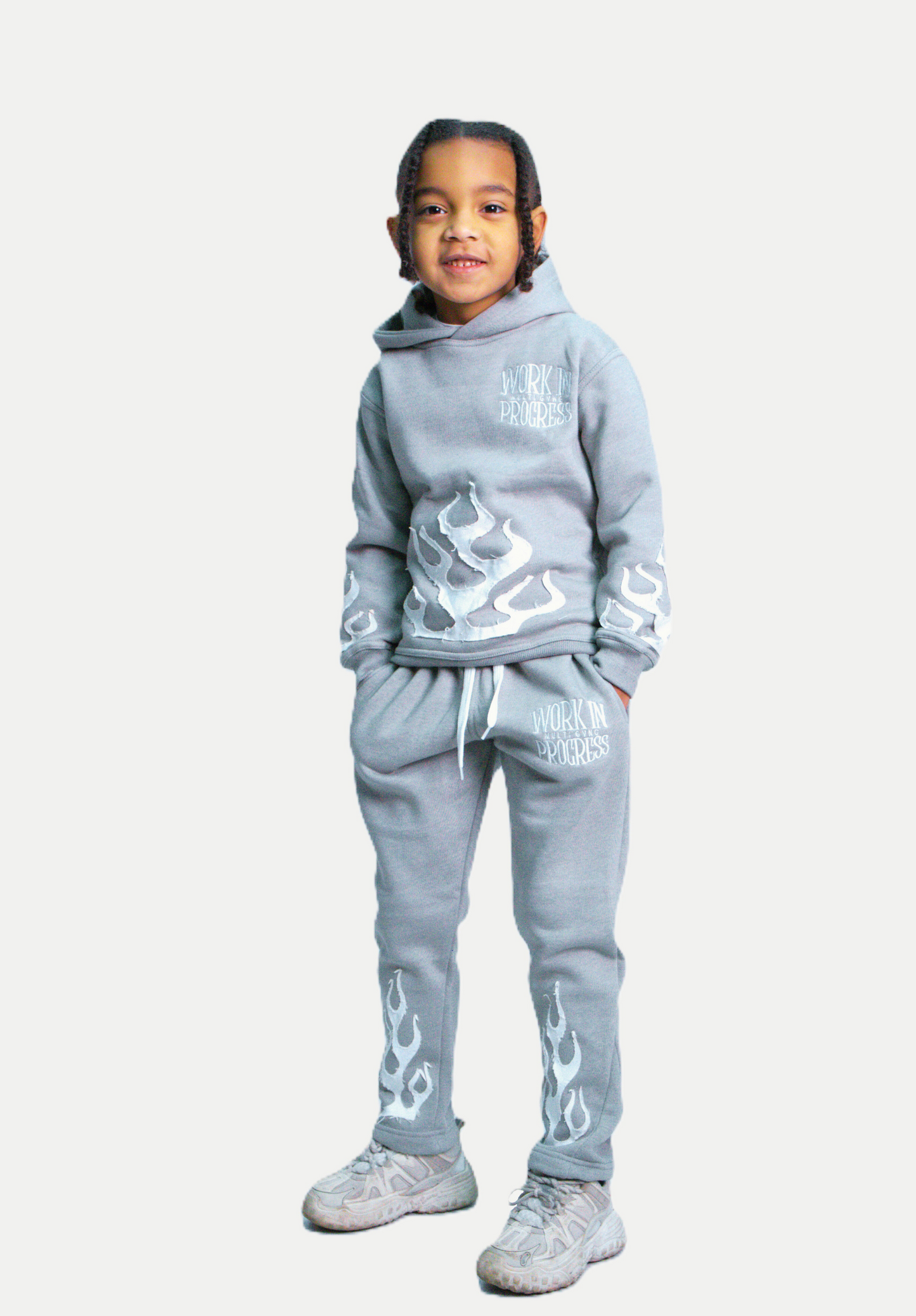 ENSEMBLE FLAMME KIDS GRIS