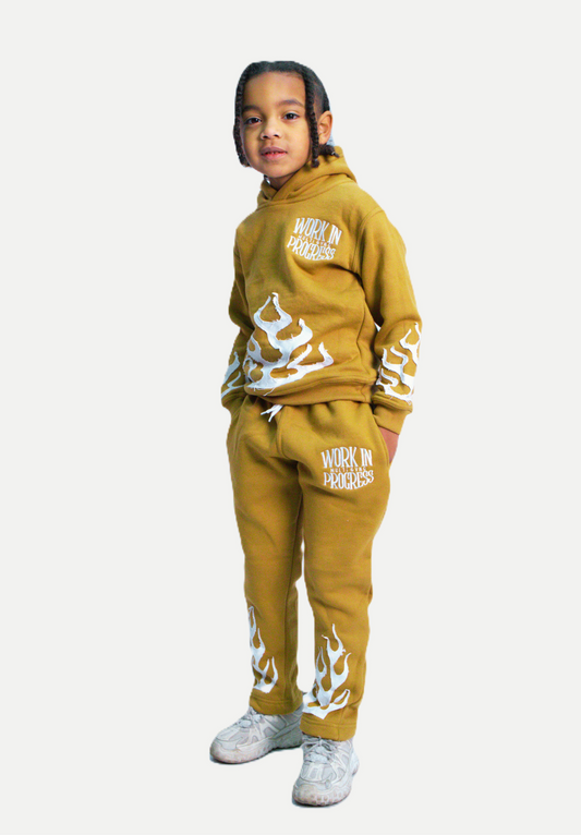 ENSEMBLE FLAMME KIDS MOUTARDE