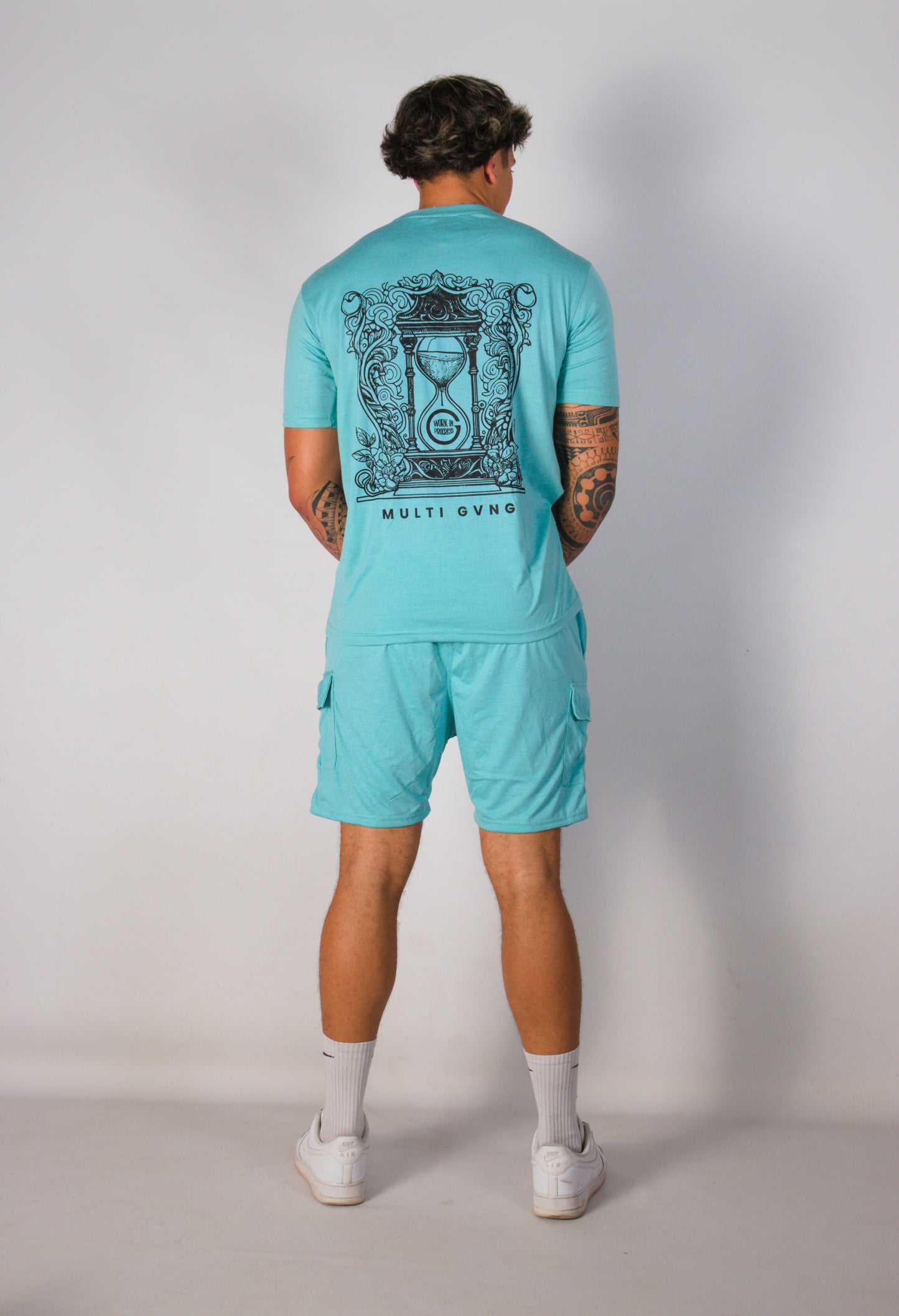 ENSEMBLE T-SHIRT SHORT WIP SABLIER BLEU