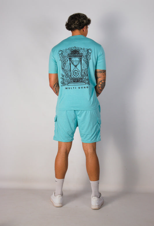 ENSEMBLE T-SHIRT SHORT WIP SABLIER BLEU