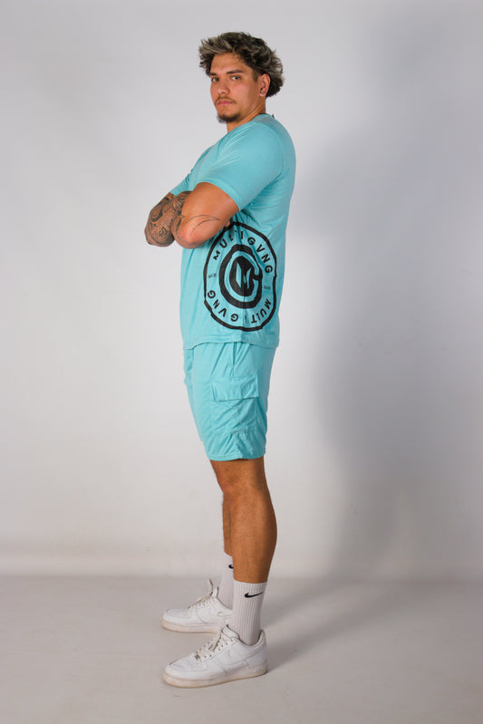 ENSEMBLE T-SHIRT SHORT MULTI GVNG BLEU