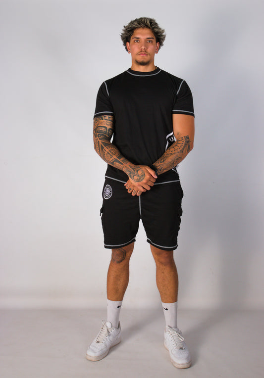 ENSEMBLE T-SHIRT SHORT MULTI GVNG NOIR