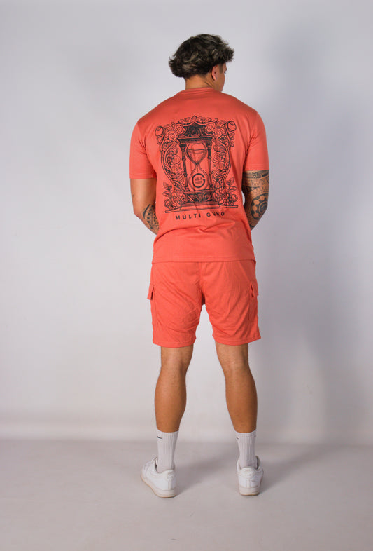 ENSEMBLE T-SHIRT SHORT WIP SABLIER ROUGE